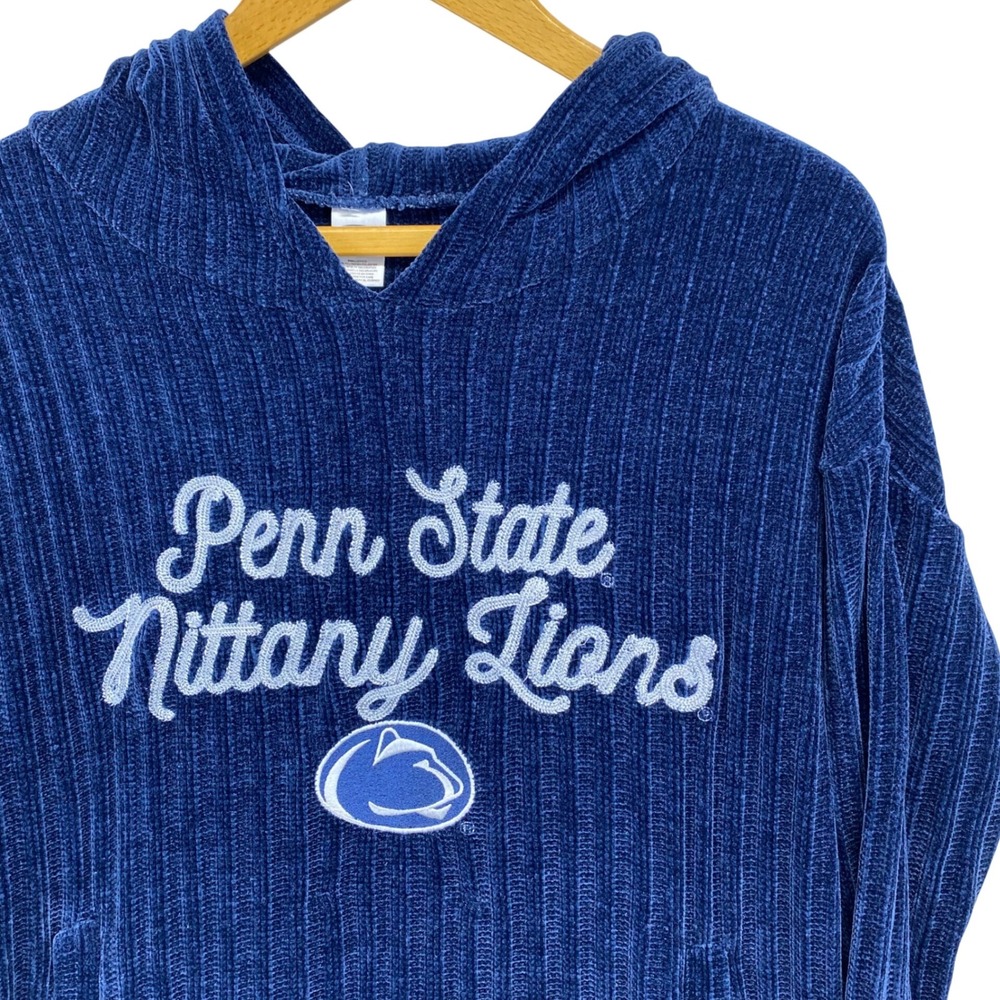 Penn State Nittany Lions Concepts Sport Blue Pullover Hooded corduroy Sweatshirt